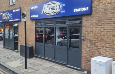 Close-up of a secure roller shutter mechanism
